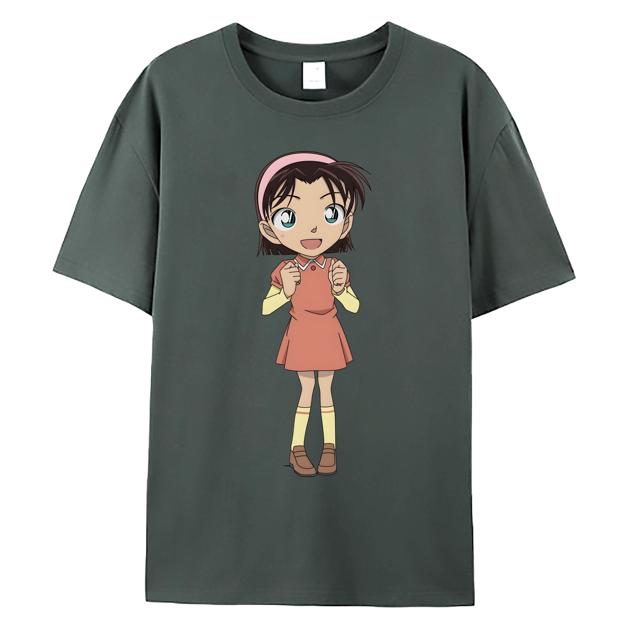 （画像用） 名探偵コナン 吉田 歩美 よしだ あゆみ Detective Conan my Yeager 綿100％ メンズ半袖Tシャツ｜肌触りやわらか＆通気性